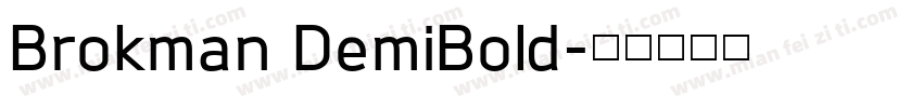 Brokman DemiBold字体转换